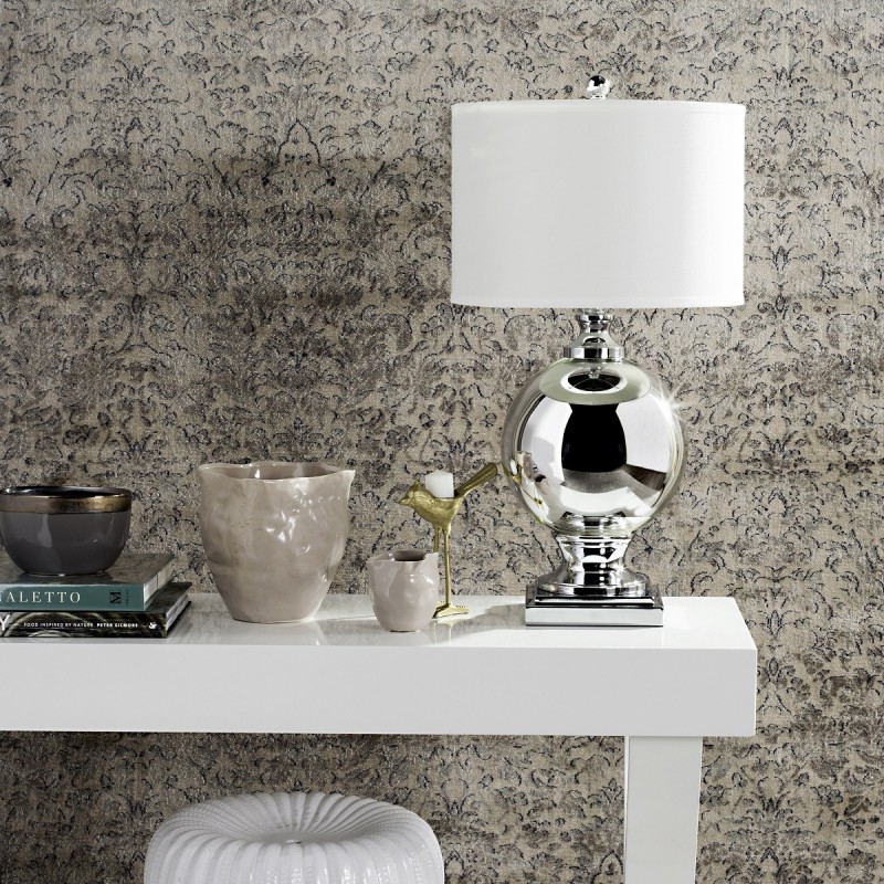 Safavieh Alcott 28-inch H Mercury Glass Table Lamp - Silver/Off-white (LIT4053A)