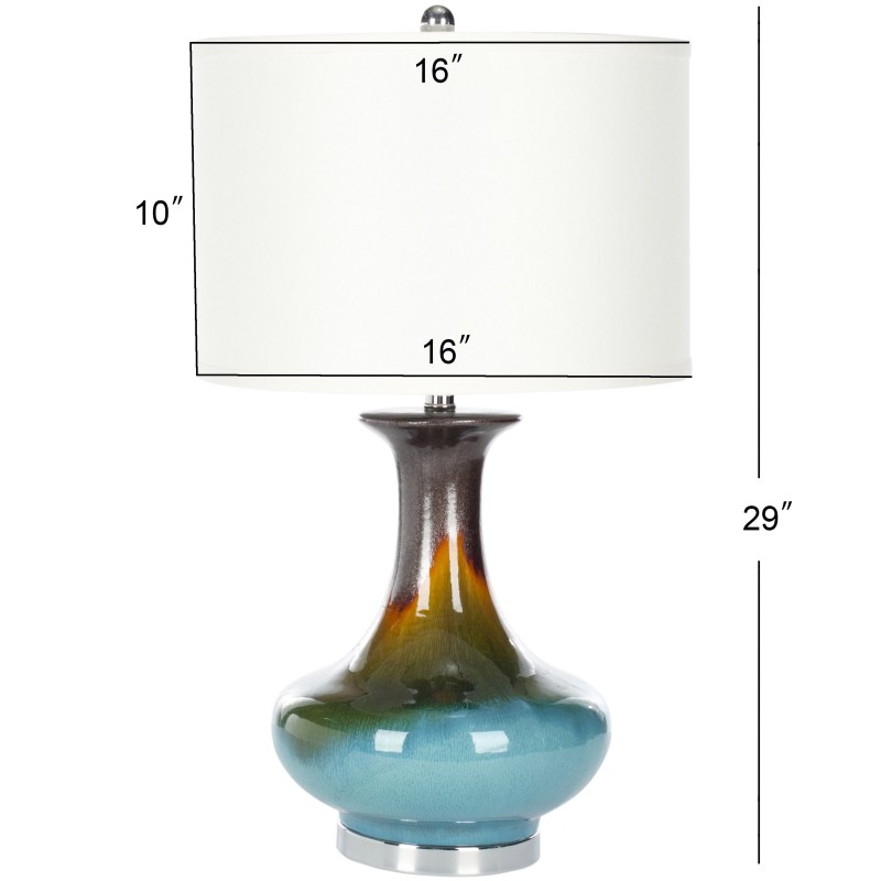 Safavieh Georgia 29-inch H Table Lamp - Reactive Blue/Off-White (LIT4054A)