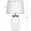 Evan Fillable Glass 22.5-inch H Clear Table Lamp