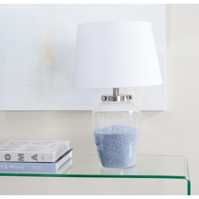 Evan Fillable Glass 22.5-inch H Clear Table Lamp