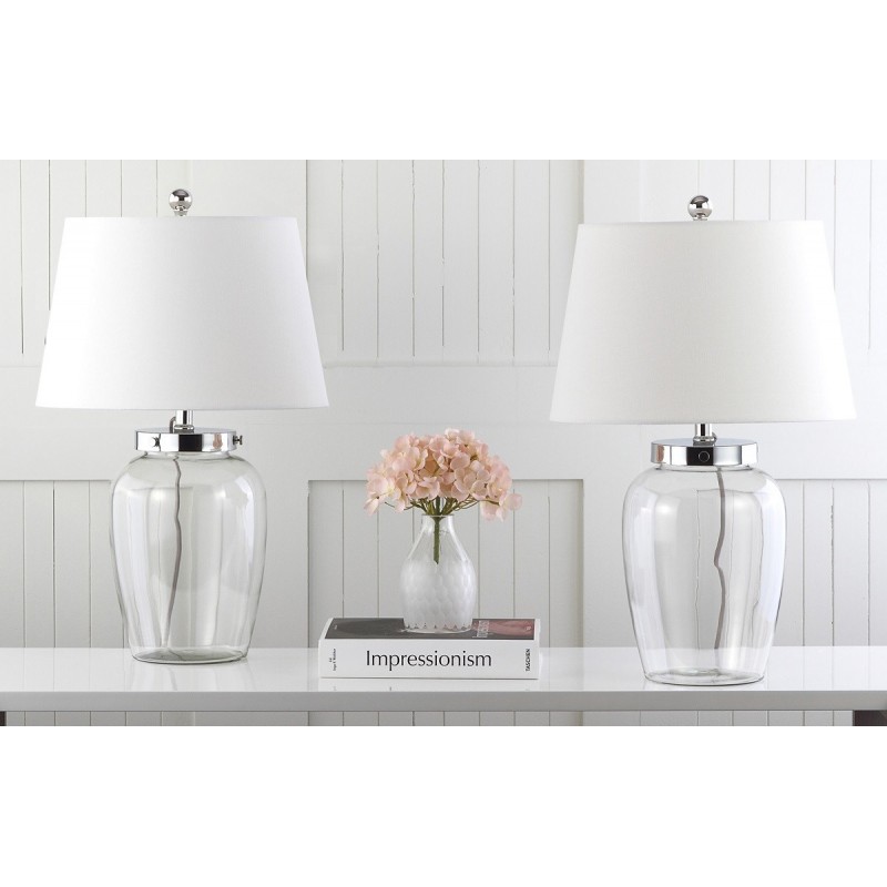 Evan Fillable Glass 22.5-inch H Clear Table Lamp