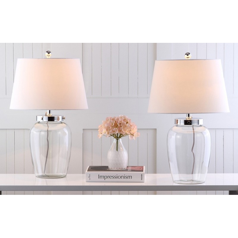 Evan Fillable Glass 22.5-inch H Clear Table Lamp
