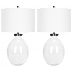 Neville 26-inch H Clear Glass Table Lamp