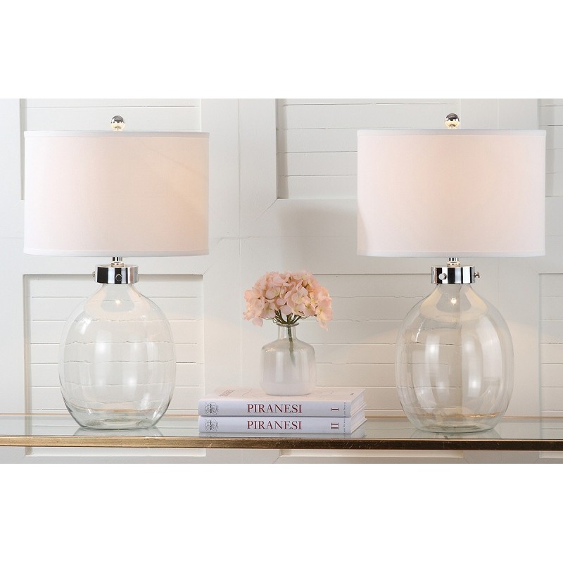 Neville 26-inch H Clear Glass Table Lamp