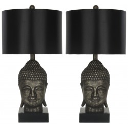 Golden 25-inch H Buddha Table Lamp