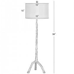 Silver 58-inch H Branch Floor Lamp