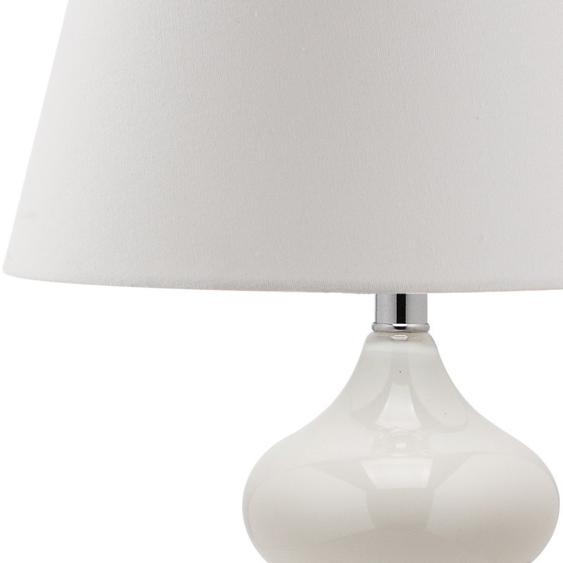 Safavieh Eva 24-inch H Double Gourd Glass Lamp Set of 2 - White/Off-White (LIT4086A-SET2)