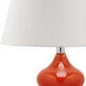 Safavieh Eva 24-inch H Double Gourd Glass Lamp Set of 2 - Blood Orange/Off-White (LIT4086D-SET2)