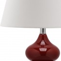 Safavieh Eva 24-inch H Double Gourd Glass Lamp Set of 2 - Red/Off-White (LIT4086E-SET2)