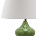 Safavieh Eva 24-inch H Double Gourd Glass Lamp Set of 2 - Green/Off-White (LIT4086G-SET2)