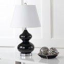 Safavieh Eva 24-inch H Double Gourd Glass Lamp Set of 2 - Black/Off-White (LIT4086J-SET2)