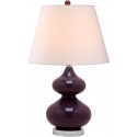 Safavieh Eva 24-inch H Double Gourd Glass Lamp Set of 2 - Dark Purple/Off-White (LIT4086K-SET2)