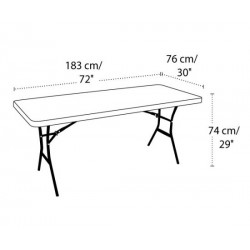 Lifetime 24-Pack 6 ft. Light Commercial Grade Tables - White (2924)