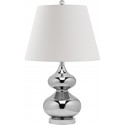 Safavieh Eva 24-inch H Double Gourd Glass Lamp Set of 2 - Silver/Off-White (LIT4086M-SET2)