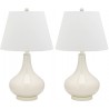 Safavieh Amy 24-inch H Gourd Glass Lamp Set of 2 - White/Off-White (LIT4087A-SET2) Safavieh Amy 24-inch H Gourd Glass Lamp Set of 2 - White/Off-White (LIT4087A-SET2)