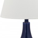 Safavieh Amy 24-inch H Gourd Glass Lamp Set of 2 - Navy/Off-White (LIT4087B-SET2)