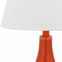 Safavieh Amy 24-inch H Gourd Glass Lamp Set of 2 - Blood Orange/Off-White (LIT4087D-SET2)