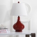 Safavieh Amy 24-inch H Gourd Glass Lamp Set of 2 - Red/Off-White (LIT4087E-SET2)