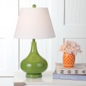 Safavieh Amy 24-inch H Gourd Glass Lamp Set of 2 - Green/Off-White (LIT4087G-SET2)