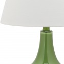 Safavieh Amy 24-inch H Gourd Glass Lamp Set of 2 - Green/Off-White (LIT4087G-SET2)