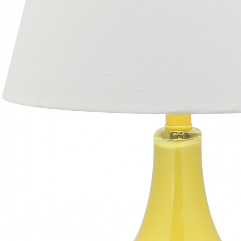 Safavieh Amy 24-inch H Gourd Glass Lamp Set of 2 - Yellow/Off-White (LIT4087H-SET2)