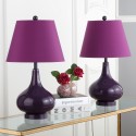 Safavieh Amy 24-inch H Gourd Glass Lamp Set of 2 - Dark Purple (LIT4087K-SET2)