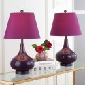 Safavieh Amy 24-inch H Gourd Glass Lamp Set of 2 - Dark Purple (LIT4087K-SET2)