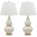 Safavieh Cybil 26-inch H Double Gourd Lamp Set of 2 - White/Off-White (LIT4088A-SET2)