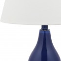 Safavieh Cybil 26-inch H Double Gourd Lamp Set of 2 - Navy/Off-White (LIT4088B-SET2)