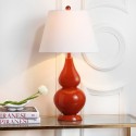 Safavieh Cybil 26-inch H Double Gourd Lamp Set of 2 - Blood Orange/Off-White (LIT4088D-SET2)