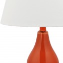 Safavieh Cybil 26-inch H Double Gourd Lamp Set of 2 - Blood Orange/Off-White (LIT4088D-SET2)