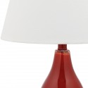 Safavieh Cybil 26-inch H Double Gourd Lamp Set of 2 - Red/Off-White (LIT4088E-SET2)