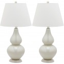 Safavieh Cybil 26-inch H Double Gourd Lamp Set of 2 - Pearl/Off-White (LIT4088F-SET2)