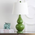 Safavieh Cybil 26-inch H Double Gourd Lamp Set of 2 - Green/Off-White (LIT4088G-SET2)