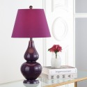 Safavieh Cybil 26-inch H Double Gourd Lamp Set of 2 - Dark Purple (LIT4088K-SET2)