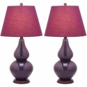 Safavieh Cybil 26-inch H Double Gourd Lamp Set of 2 - Dark Purple (LIT4088K-SET2)