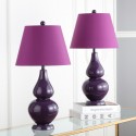 Safavieh Cybil 26-inch H Double Gourd Lamp Set of 2 - Dark Purple (LIT4088K-SET2)