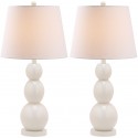 Safavieh Jayne 26.5-inch H Three Sphere Glass Lamp Set of 2 - White/Off-White (LIT4089A-SET2)