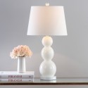 Safavieh Jayne 26.5-inch H Three Sphere Glass Lamp Set of 2 - White/Off-White (LIT4089A-SET2)