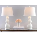 Safavieh Jayne 26.5-inch H Three Sphere Glass Lamp Set of 2 - White/Off-White (LIT4089A-SET2)