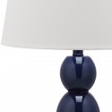 Safavieh Jayne 26.5-inch H Three Sphere Glass Lamp Set of 2 - Navy/Off-White (LIT4089B-SET2)