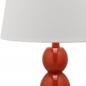 Safavieh Jayne 26.5-inch H Three Sphere Glass Lamp Set of 2 - Blood Orange/Off-White (LIT4089D-SET2)