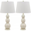 Safavieh Jayne 26.5-inch H Three Sphere Glass Lamp Set of 2 - Light Grey/Off-White (LIT4089F-SET2)