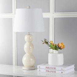 Safavieh Jayne 26.5-inch H Three Sphere Glass Lamp Set of 2 - Light Grey/Off-White (LIT4089F-SET2)