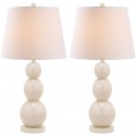 Safavieh Jayne 26.5-inch H Three Sphere Glass Lamp Set of 2 - Light Grey/Off-White (LIT4089F-SET2)