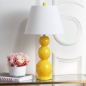 Safavieh Jayne 26.5-inch H Three Sphere Glass Lamp Set of 2 - Yellow/Off-White (LIT4089H-SET2)