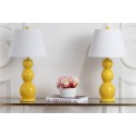 Safavieh Jayne 26.5-inch H Three Sphere Glass Lamp Set of 2 - Yellow/Off-White (LIT4089H-SET2)