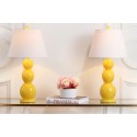 Safavieh Jayne 26.5-inch H Three Sphere Glass Lamp Set of 2 - Yellow/Off-White (LIT4089H-SET2)