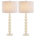 Safavieh Jenna 31.5-inch H Stacked Ball Lamp Set of 2 - White/Off-White (LIT4090A-SET2)