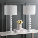 Safavieh Jenna 31.5-inch H Stacked Ball Lamp Set of 2 - White/Off-White (LIT4090A-SET2)